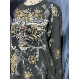 AMAZING RUTHLESS ART SWEATER!!! CRAZY DETAIL Very‎ Well Done Size L